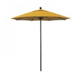 California Umbrella 7.5' Black Aluminum Market Patio Umbrella, Olefin Lemon 194061334737